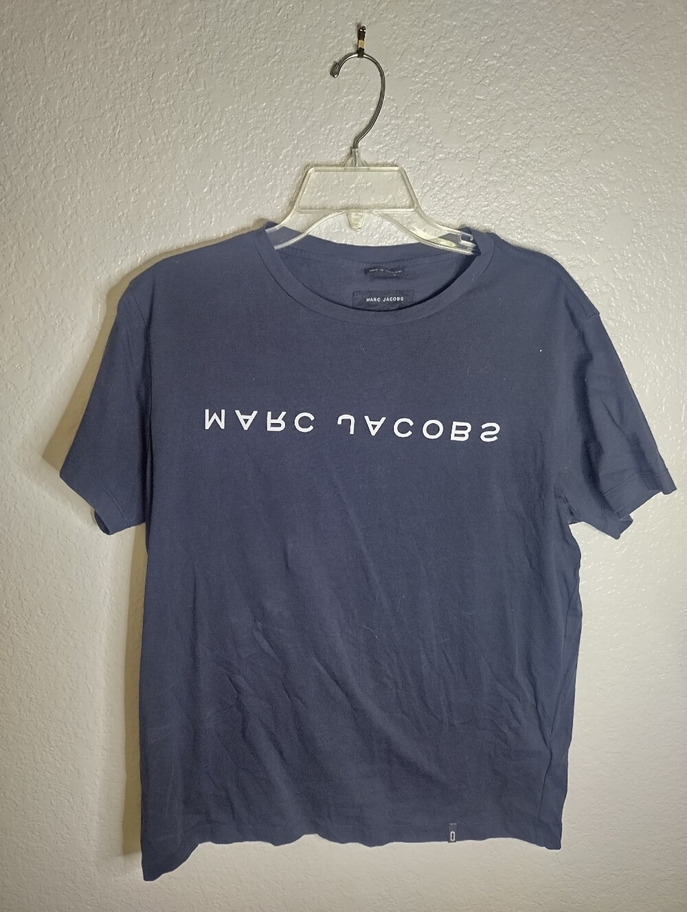 Marc Jacobs Upside Down Logo T-Shirt Mens Short Sleeve Sz Xl
